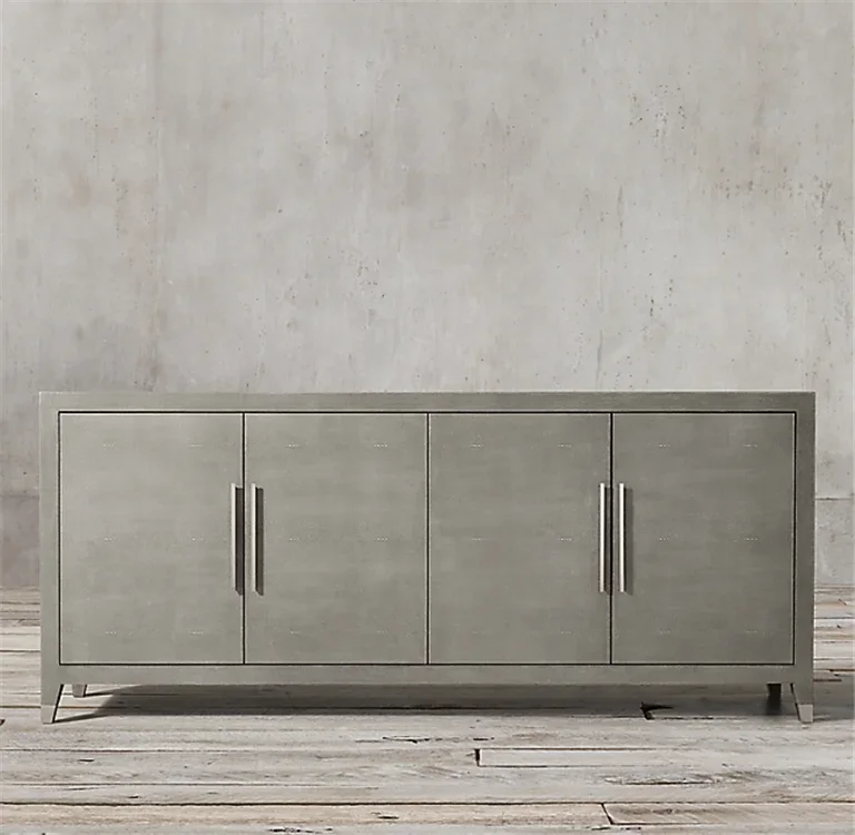 

z American Style Solid Wood Dining Cabinet Fabric Sofa Living Room Sofa Furniture Combination Model House Villa Sales Office