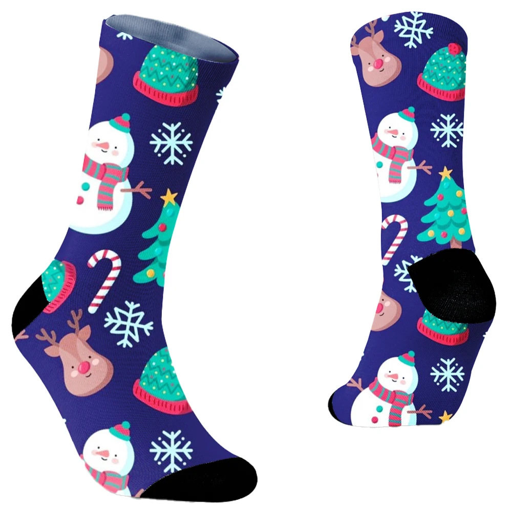 Men Christmas 2024 New Women Socks New Year Funny Snowflake Beer Santa Claus Elk Snow Cotton Happy Socks