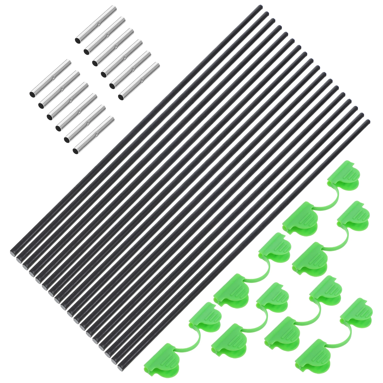 

1Set Garden Greenhouse Hoops Kit Space-Saving Design Quick Setup No Tools Needed for Row Covers Grow Tunnel Supports