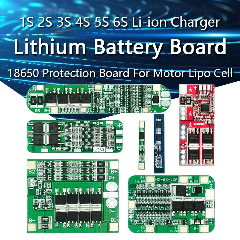 1S 2S 3S 4S 5S 6S 3A 20A 30A Li-ion Lithium Battery 18650 Charger PCB BMS Protection Board For Drill Motor Lipo Cell Module