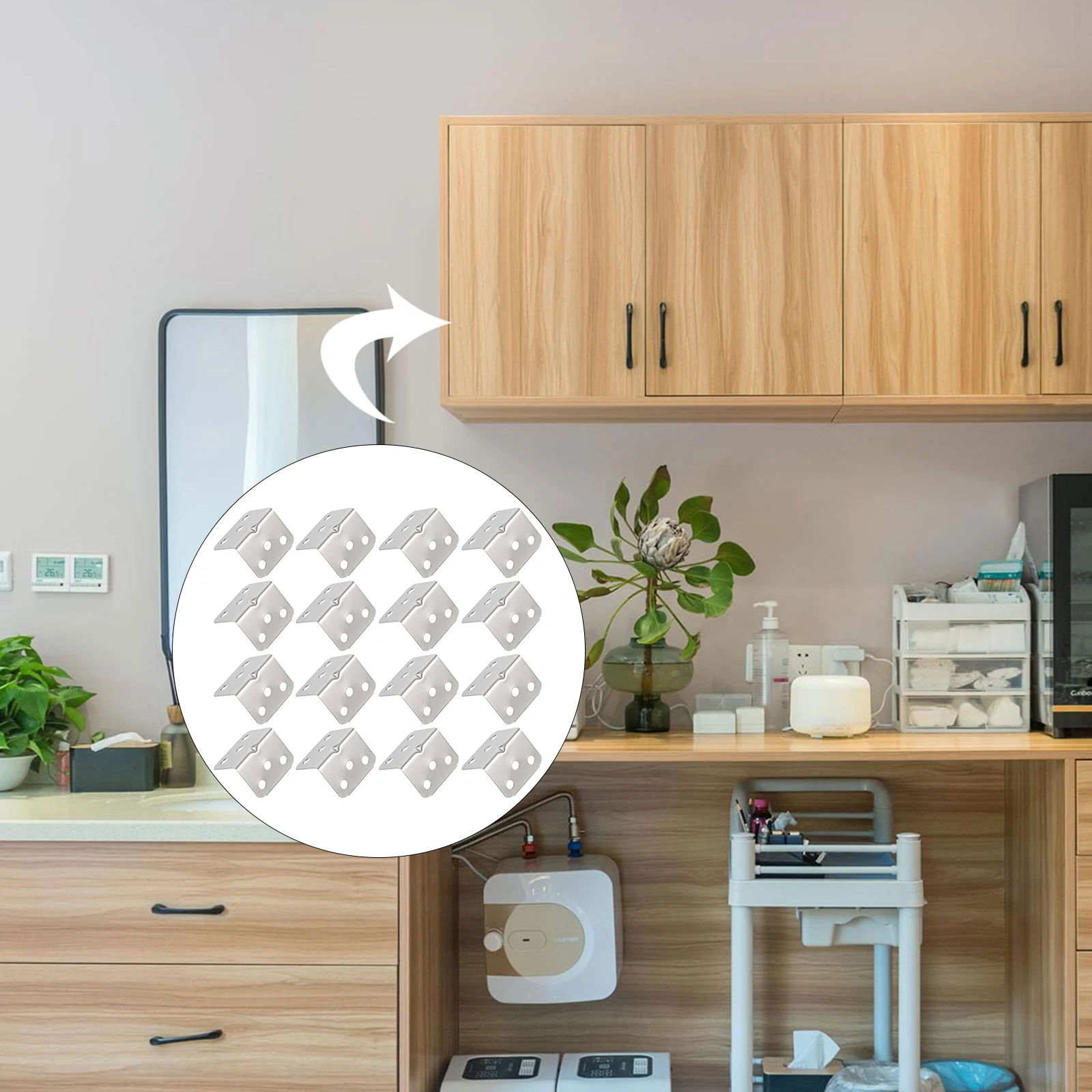 

50Pcs 6 Hole L Shape Corner Brace Heavy Duty Stainless Steel Right Angle Bracket 6 Hole Corner Brace L Bracket