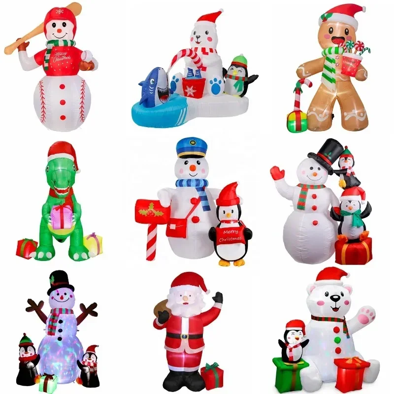 Suprimentos de decoração de Natal Bonecas de boneco de neve de 5 pés Decoração grande ao ar livre infláveis de Natal