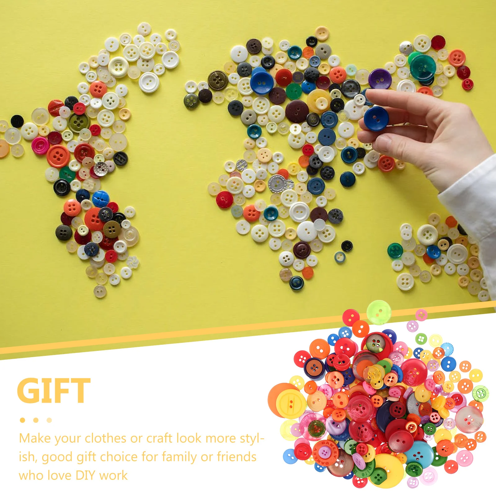 

660Pcs Resin Buttons Round Flat Craft Buttons for Sewing Knitting DIY Scrapbooking Projects Clothing Accessories Decorative