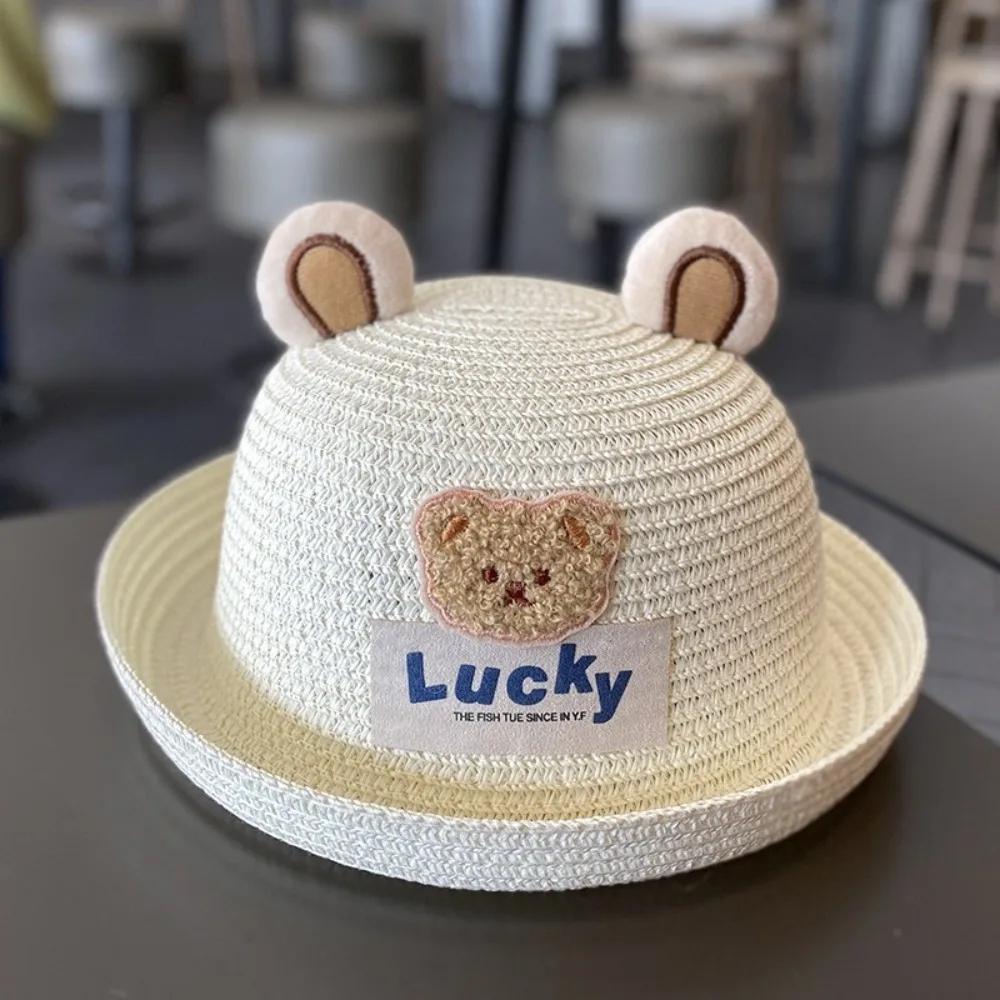 

Новая шляпа-ведро с мультяшным медведем, дышащая солнцезащитная шляпа с защитой от солнца, модная регулируемая шляпа рыбака для спорта на открытом воздухе