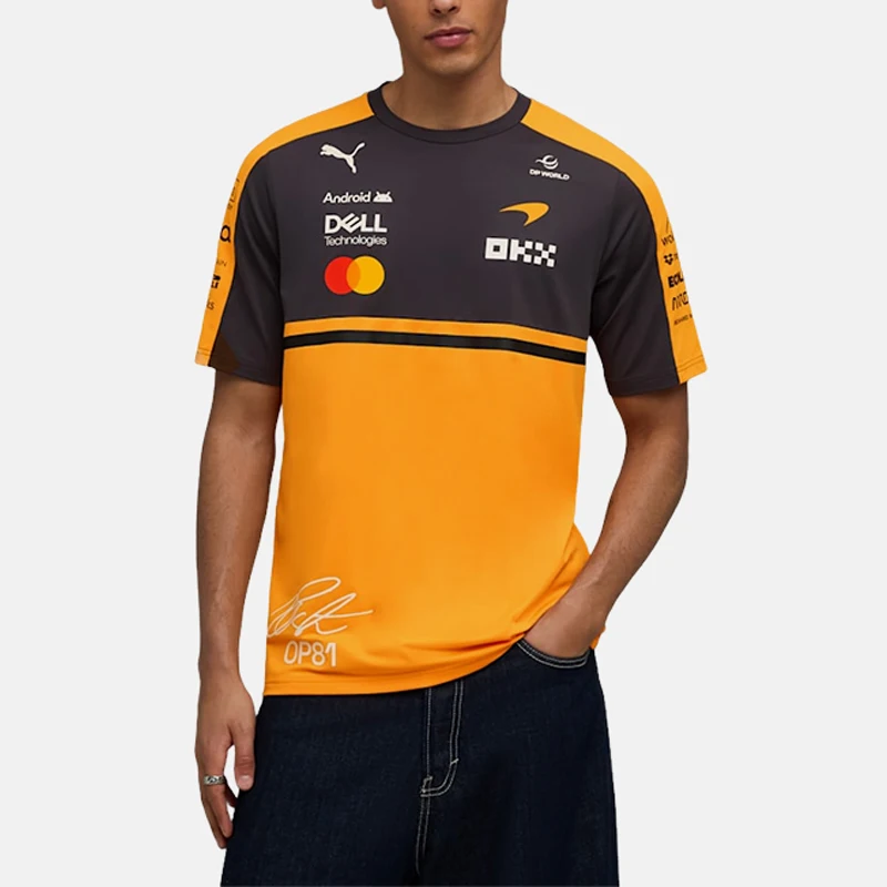 Camiseta de Manga Corta Puma Auténtica para Hombre, Modelo Piastri Driver, Número 81, 713954-01