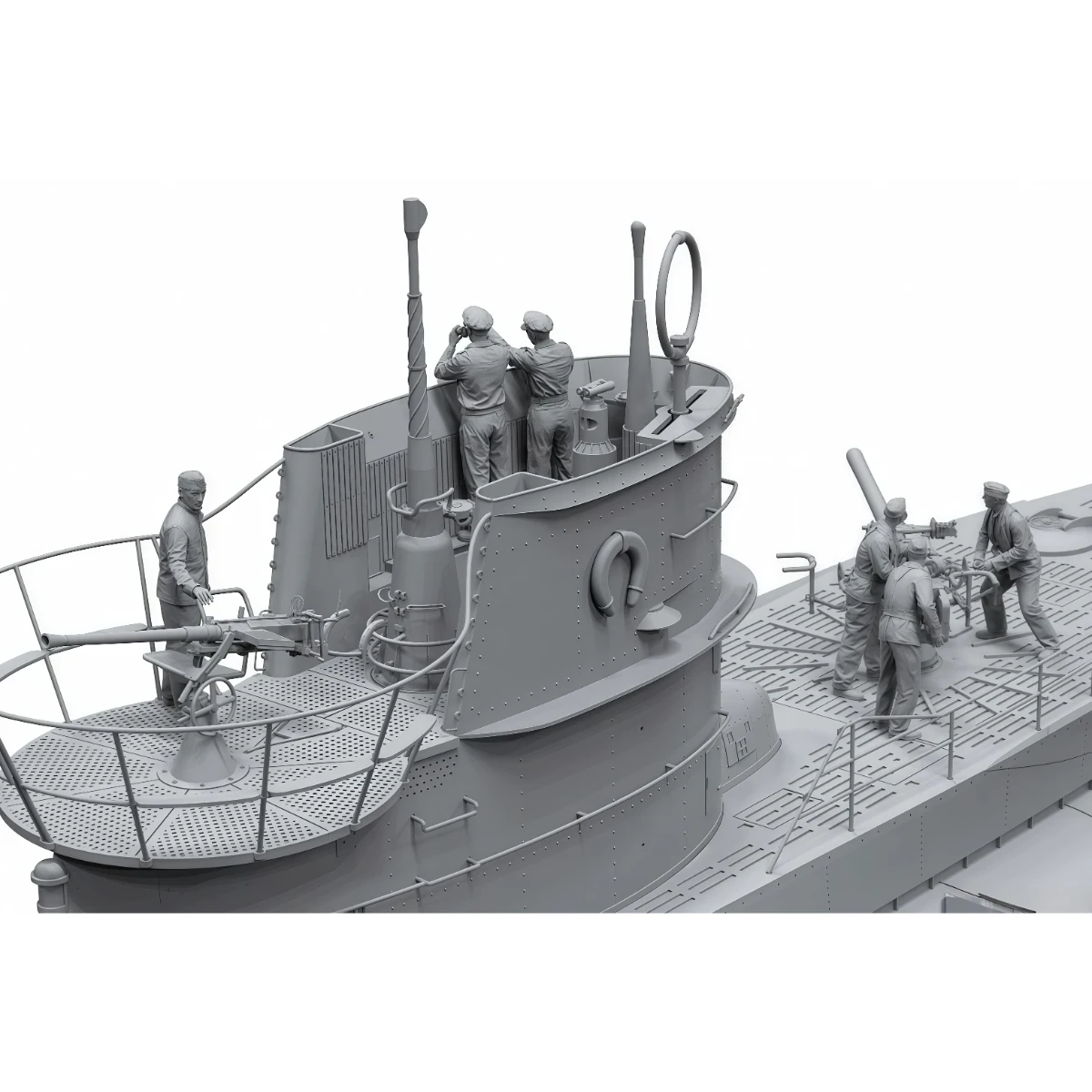 Kit de modelo de resina sin pintar 1/35, temática militar, submarino alemán y comandante (6 figuras) sin montar y sin pintar GK