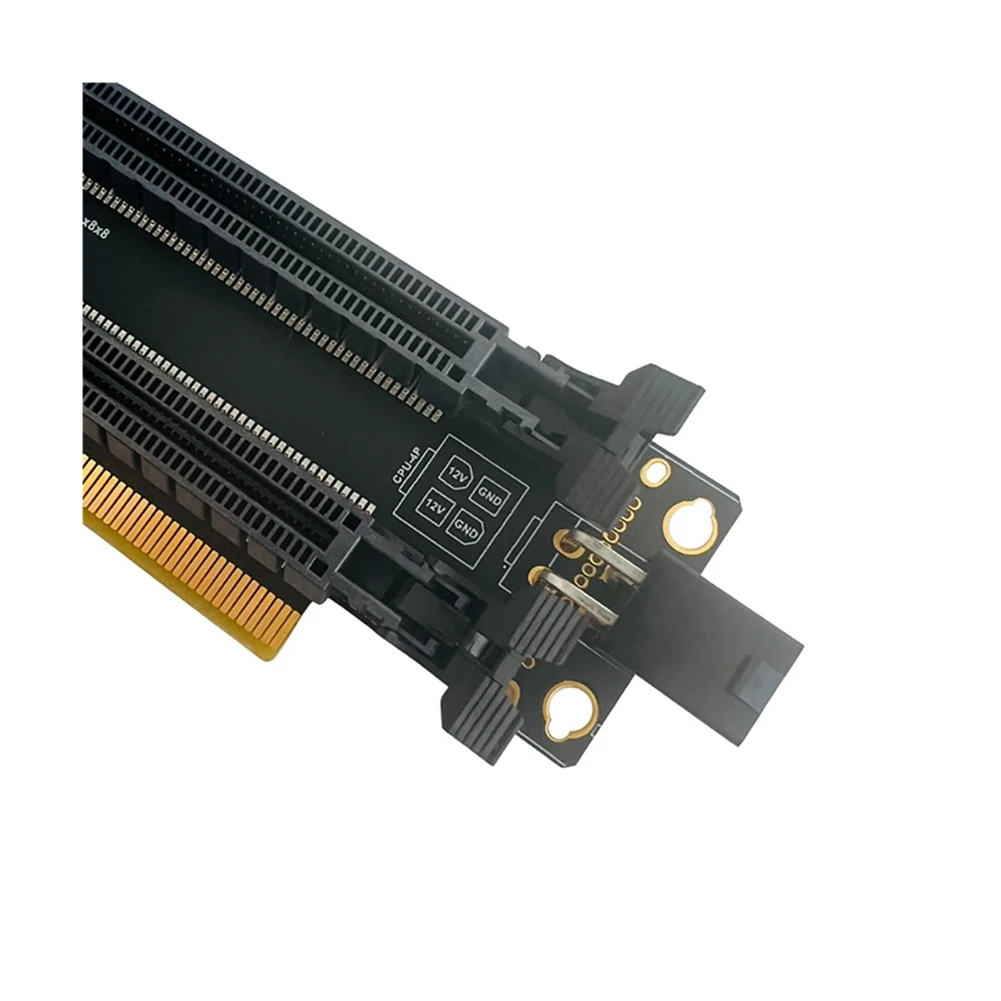 A97TPCI-E 4.0 X16 1 to 2 Expansion Card Gen4 Split Card PCIe-Bifurcation X16 to X8X8 with 20mm Spaced Slots CPU4P(4 Pin)