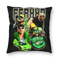 Feid Ferxxo Green Rap Music Pillowcase Printed Polyester Cushion Cover Decorative Throw Pillow Case Cover Home Square 45*45cm