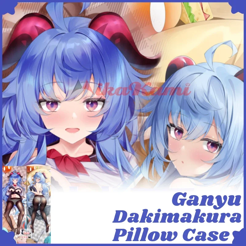 

Ganyu Dakimakura Genshin Impact Game Pillowcase Fullbody Hugging Sexy Pillow Case Otaku Cushion Cover Home Bedding Decor Gift