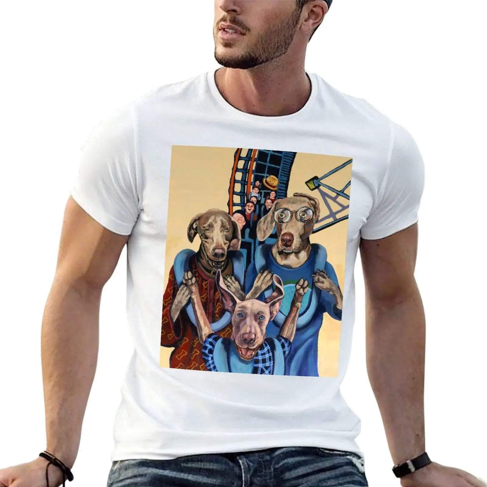 American Dogs on a Rollercoaster T-Shirt anime stuff Blouse mens workout shirts