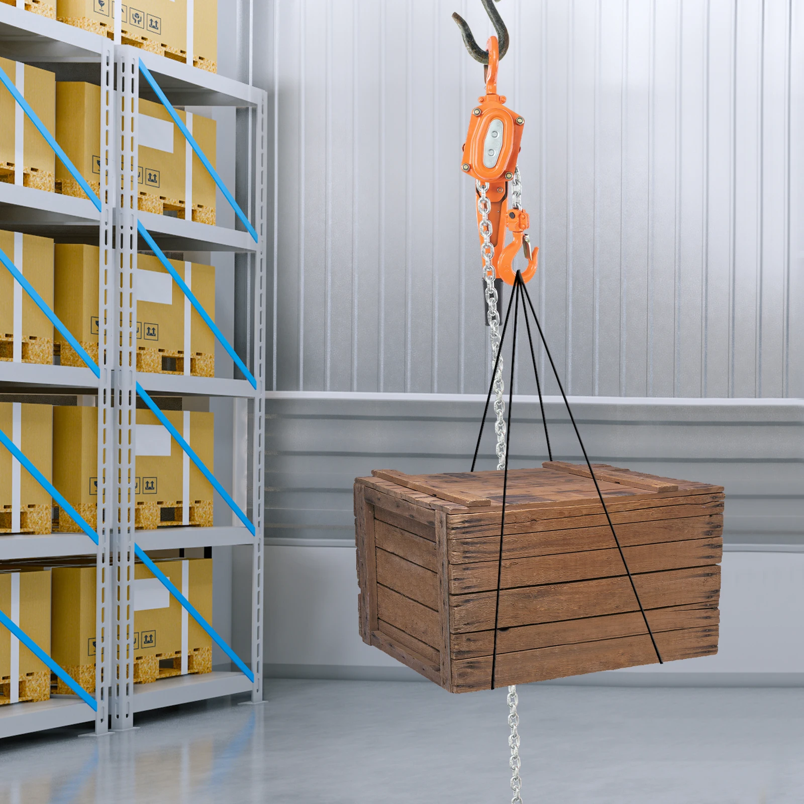 1,5 Tonnen manueller Hebelkettenzug 3M Hubhebelblock Kettenzug für Lagerhäuser, Garagen, Baukonen, Fabriken – Detail 2