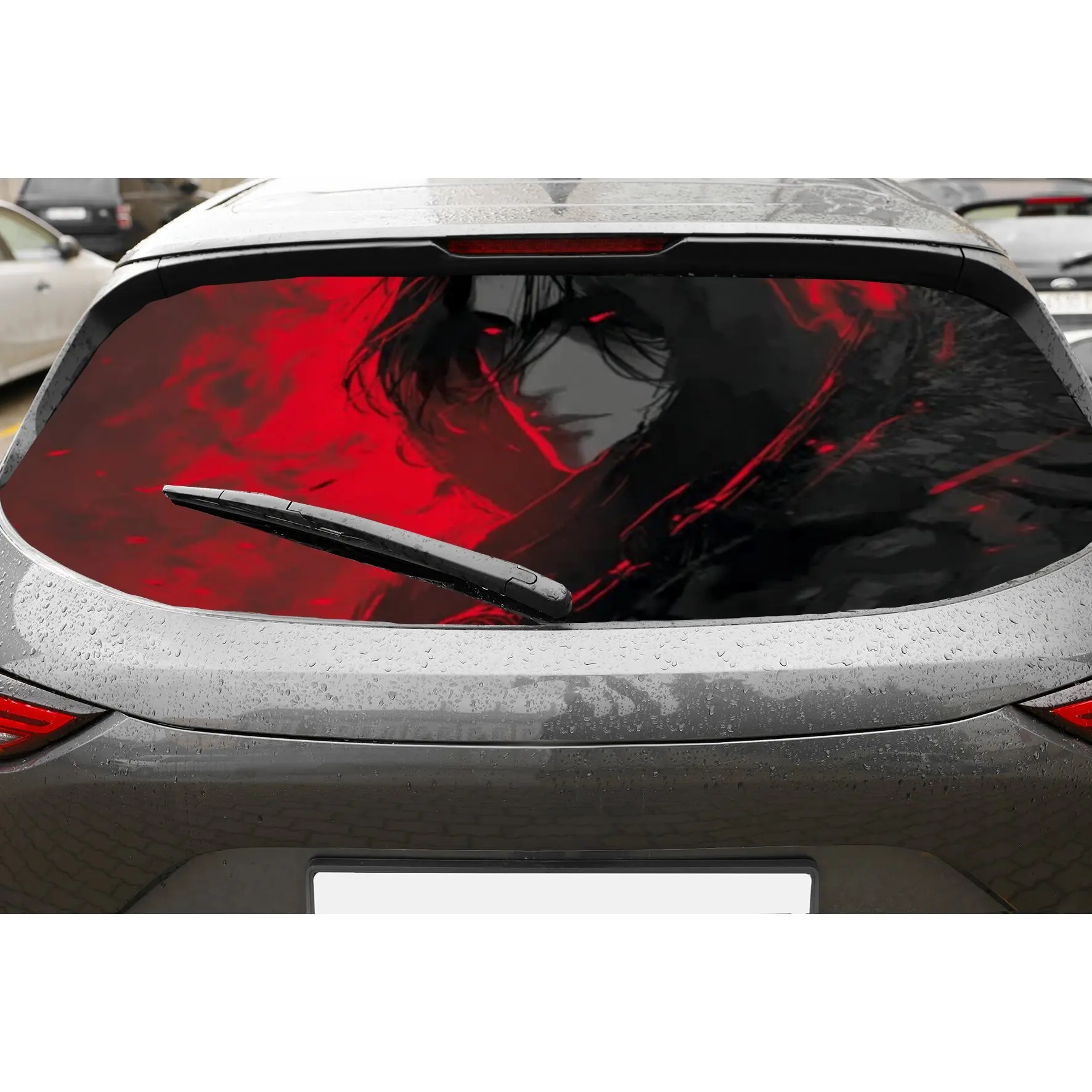 

Skeleton Warrior PVC material self-adhesive waterproof car rear window sticker, easy to paste without falling off, waterproof an