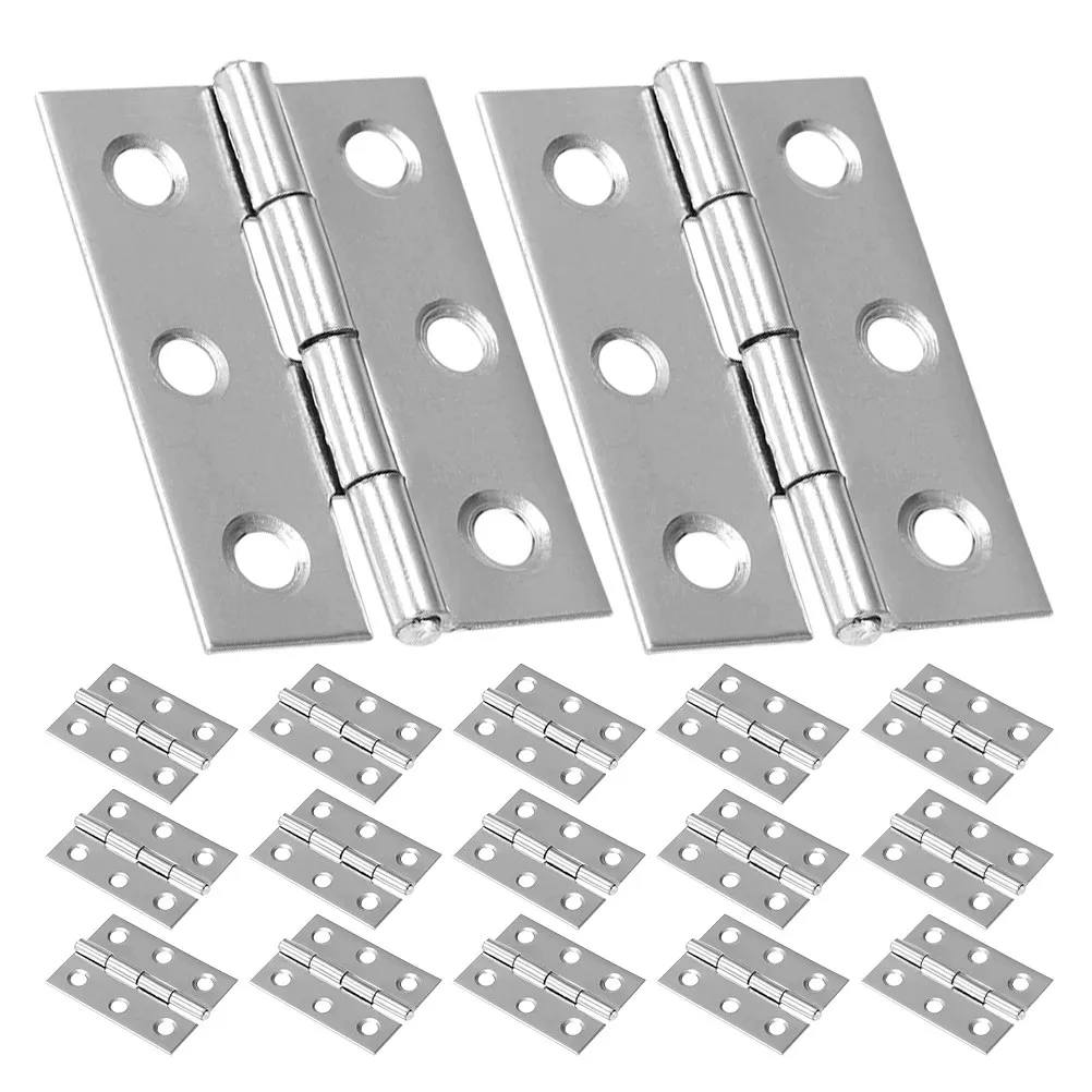 

45Pcs Heavy Duty Stainless Steel Cabinet Hinges Furniture Door Hinge Cupboard Hinges for Wardrobe Window Silent Closure