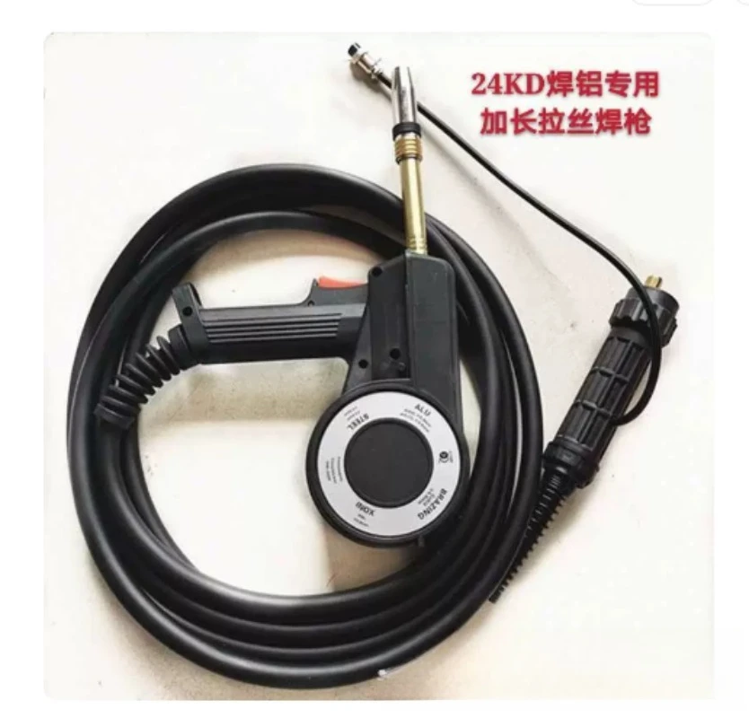 5M Euro Spool Gun for Aluminum Welder, Standard Spool Motor Wire Feeder 24V 150A