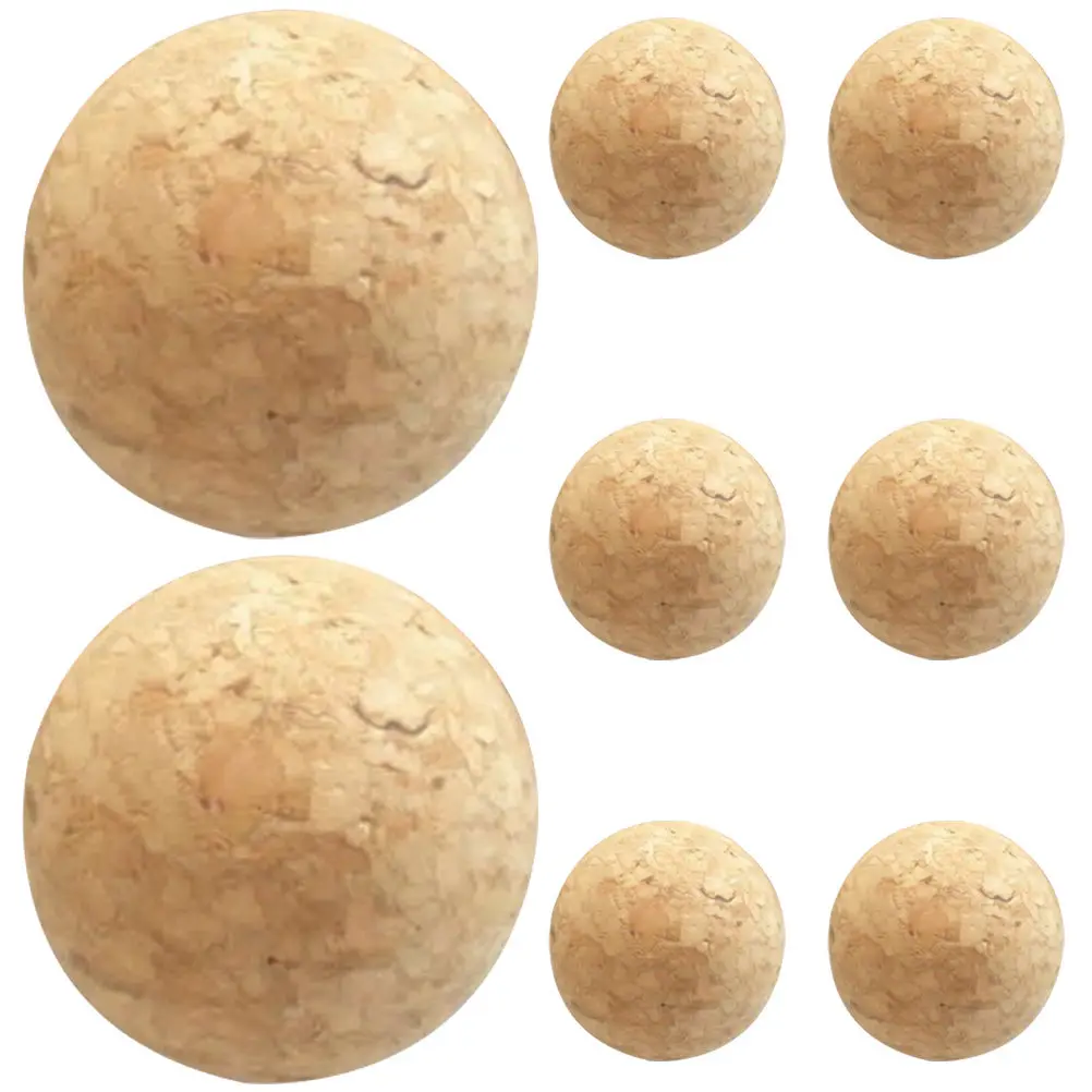 

Набор из 8 деревянных шариков для настольного футбола: легкие, компактные, сменные детали, декор для домашних игр, маленькие пробковые шарики для мини-футбольного стола