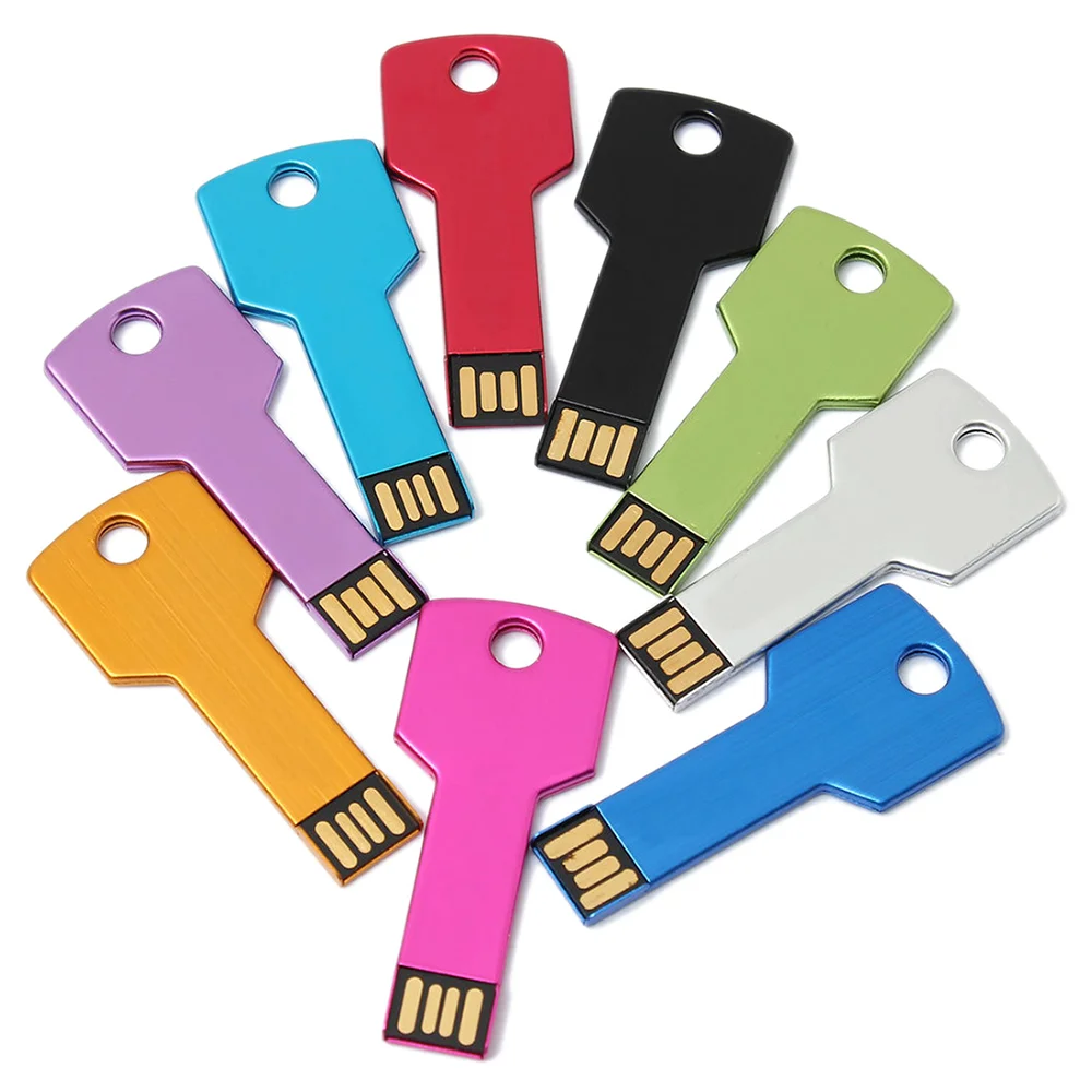 Colorful Key Usb Flash Drive USB 2.0 128GB Pendrive 4GB 8GB 16GB 32GB Creative gift Memory Stick for Business 64GB