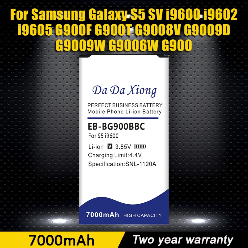 EB-BG900BBE EB-BG900BBU Battery For Samsung Galaxy s5 S5 900 G900F/S/ I G900H 9008V 9006V 9008W 7000mAh