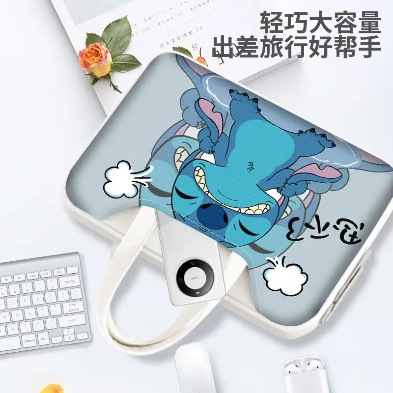 Disney Stitch Torba na laptopa Etui 13, 14, 15, 16, 17 15,6 cala Torba na notebooka do komputera Macbook Air Pro Torebka na ramię Teczka Torba