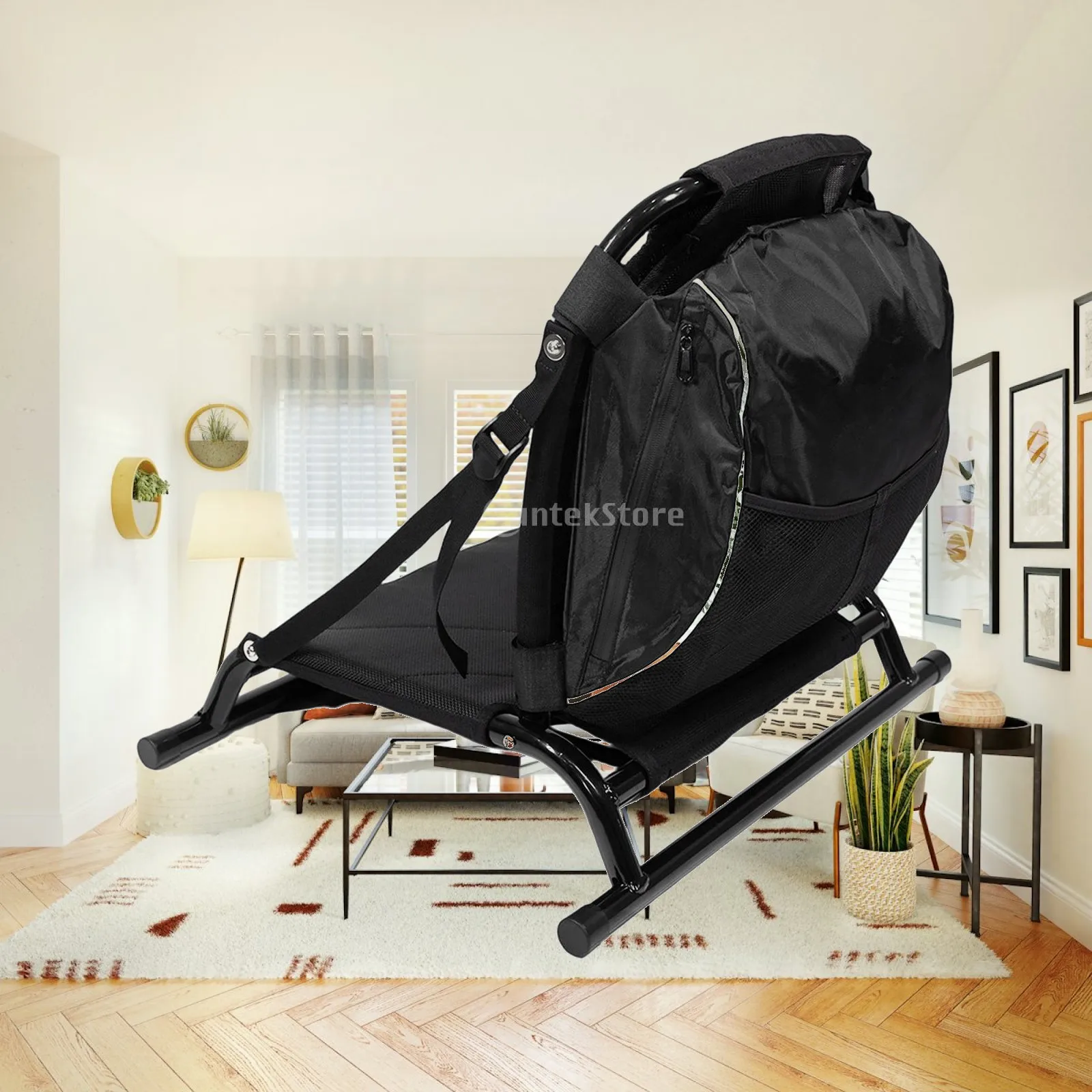 Folding Kayak Seat with Storage Bag,Adjustable Fishing Seat,with Back Support for Bleachers Travel Inflatable Kayak Fishing Boat