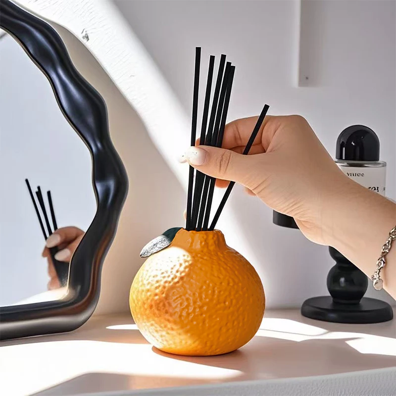Creative Simulation Orange Aromatherapy Bottle Living Room Bedroom Fragrance Decoration Light Luxury Home Desktop Decoration