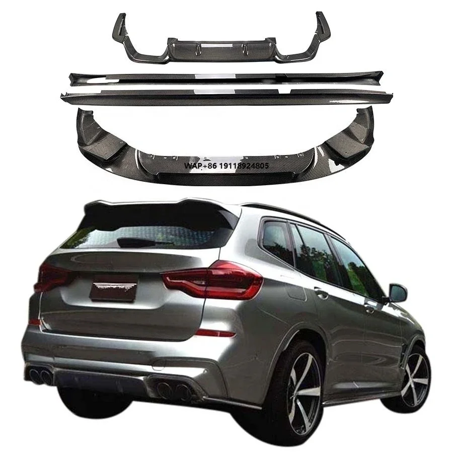 New 3D Style Carbon Fiber Body Kits for X3M F97 G01 Front Lip Splitters Side Skirts Exhaust Rear Diffuser Bumper