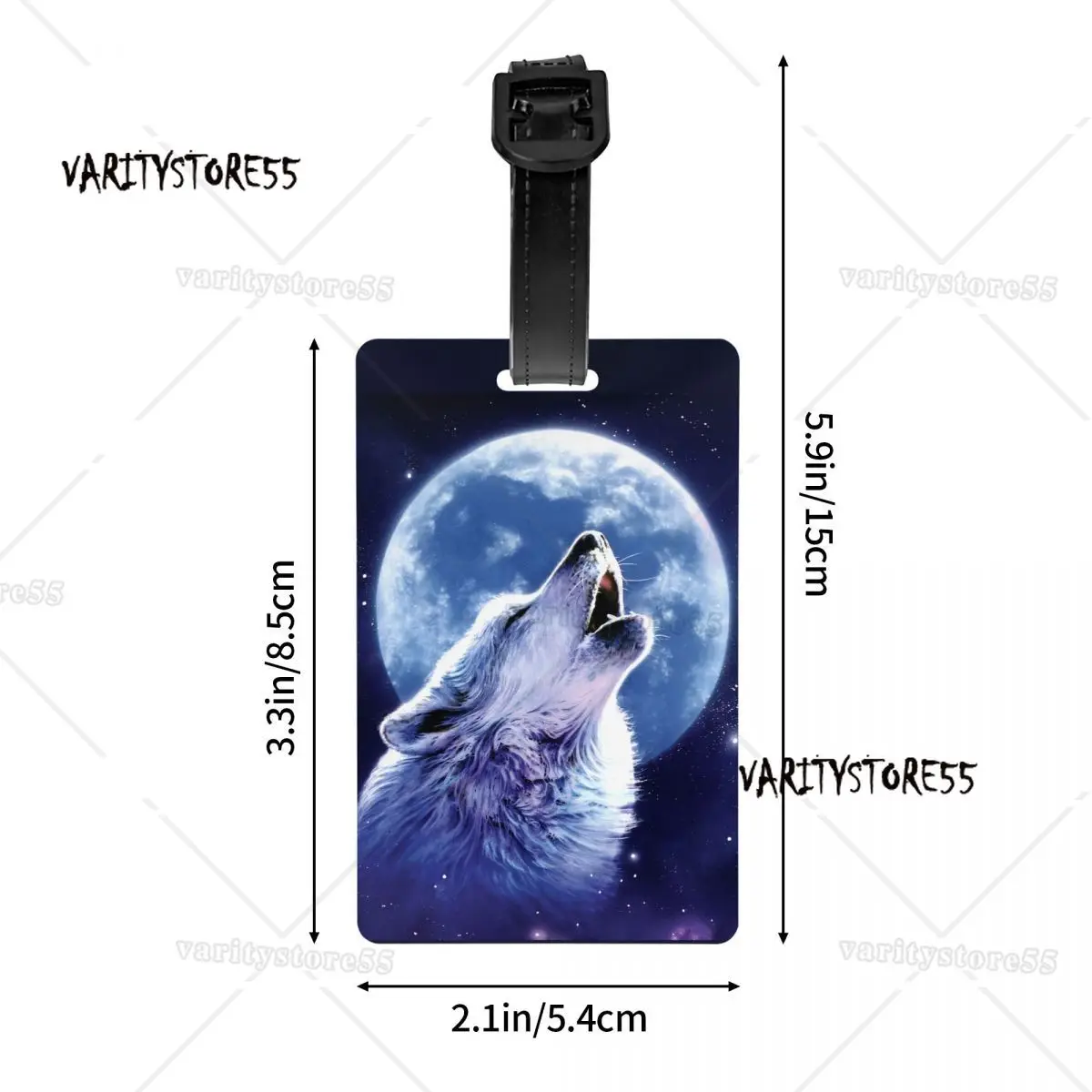 Custom Call Of The Wolf แท็กกระเป๋าเดินทางกระเป๋าเดินทางกระเป๋าเดินทางความเป็นส่วนตัว Cover ID Label