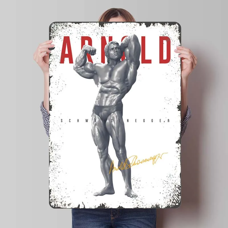 Arnold Alois Schwarzenegge Tinplate Signs Sports Poster Bedroom Decoration Living Room Decor Men Retro Vintage Home Decor Items