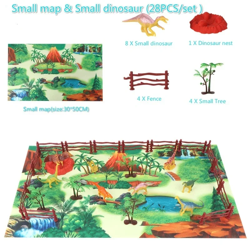 Children's educational early education simulation animal model boy dinosaur world game carpet toy