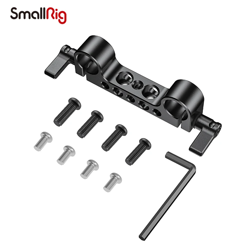 SmallRig خفيفة الوزن 15 مللي متر السكك الحديدية قضيب المشبك ث 1/4 "-20 الموضوع لسوني وغيرها 15 مللي متر DSLR كاميرا تلاعب الكتف دعم 2 قطعة هدية
