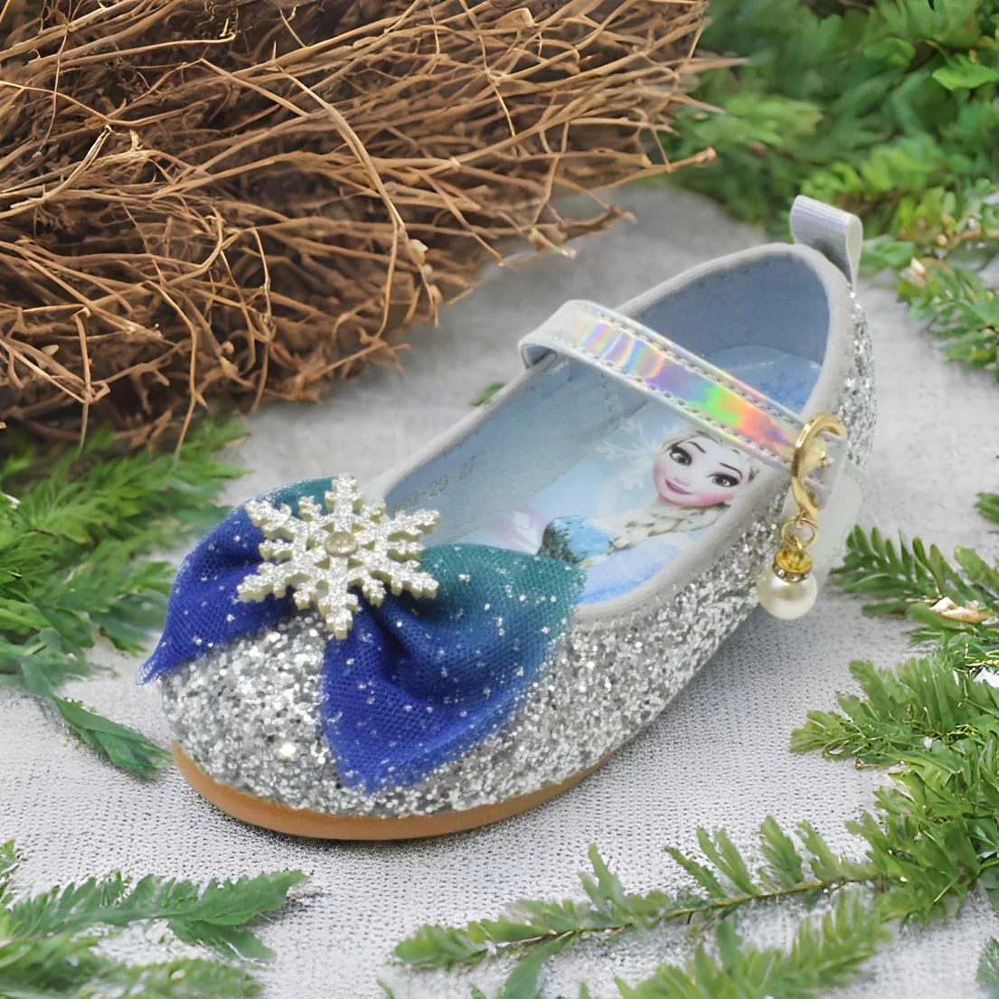 

Disney Princess Elsa Shoes Girls' Frozen Fantasy Sequins Performance Shoes Girls' Shoes Crystal Soft Sole Performance Shoes Size