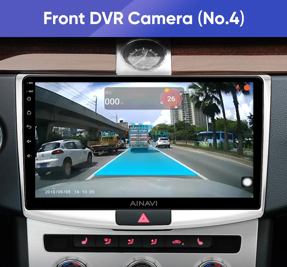 Ainavi Auto-Multimedia-Kamera 360-Grad-Kameras Rückfahrkamera Weitwinkel-Rückfahrkamera HD Dashcam AHD 1080P 720P DVR Fahrtenschreiber ADAS – Detail 11