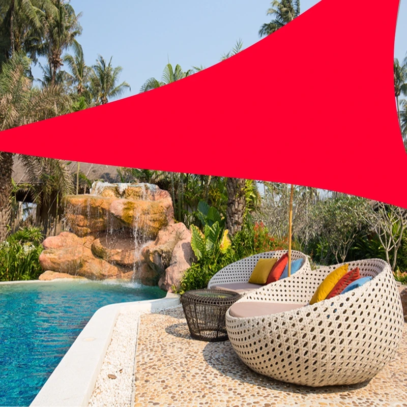 

6x6x6m Garden Home Sunshade Net Camping Beach Hotel Swimming Pool Cover Waterproof Triangle Sun Shading Sails