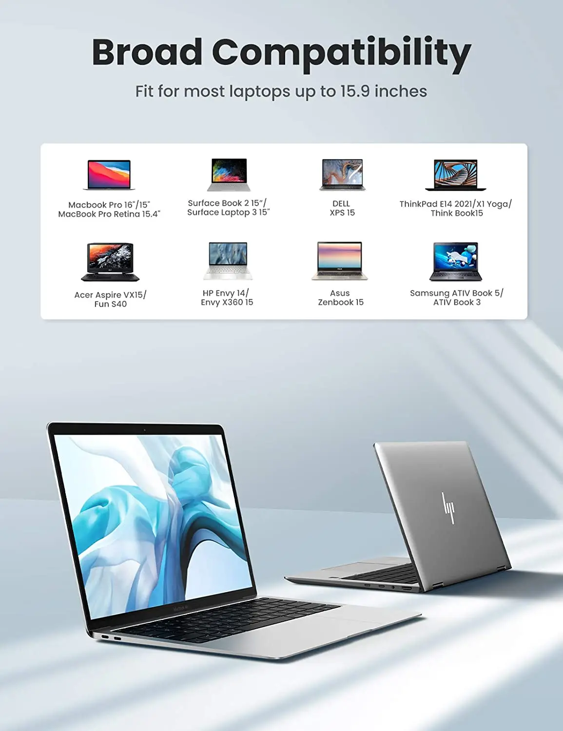 UGREEN ラップトップバッグ 360°保護キャリングケース ポータブルコンピューターバッグ 防水 新型13～15.6インチMacBook対応