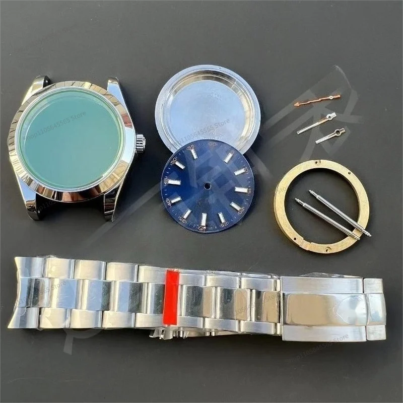 For Assembling Watch Mechanical Grid Magnetic Case Accessories 2824 2836 Movement Case All Steel Sapphire 41