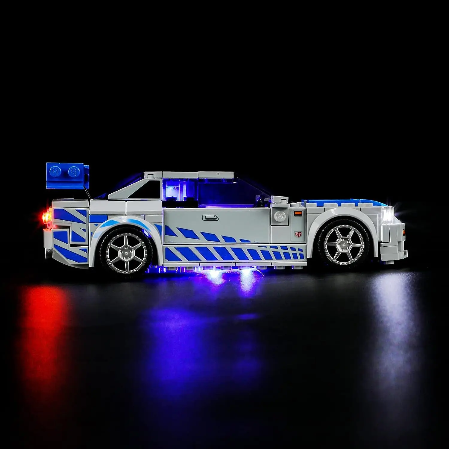 Hprosper LED-Licht für 76917 Geschwindigkeit 2 schnell 2 wütende Nissan Skyline GT-R (R34) dekorative Lampe (ohne Lego-Baustein)