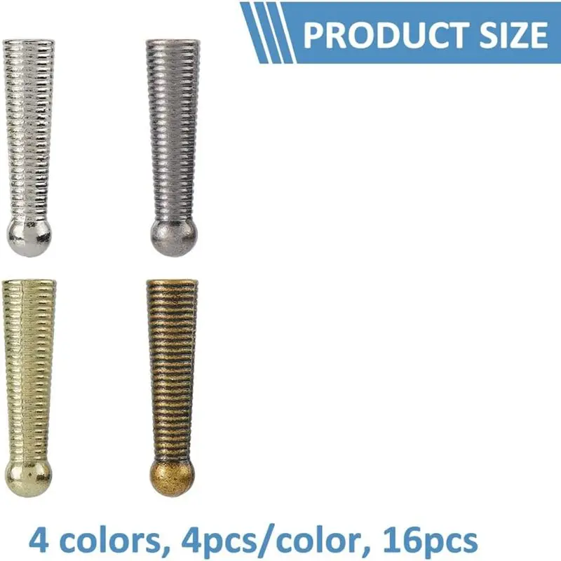 4Colors Bolo Tie Tips Bolo Tie Findings Replacement End Caps For DIY Findings Clothes