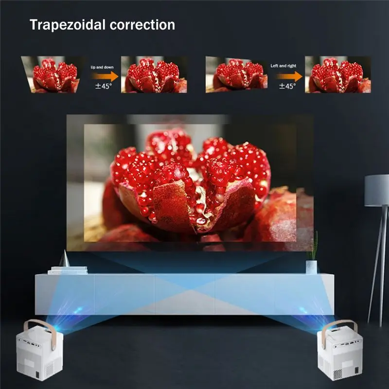 MYdaY- جهاز عرض LED صغير محمول منزلي عالي الدقة جهاز عرض ذكي يدعم الهاتف المحمول نفس شاشة العارض الاتحاد الأوروبي التوصيل #4