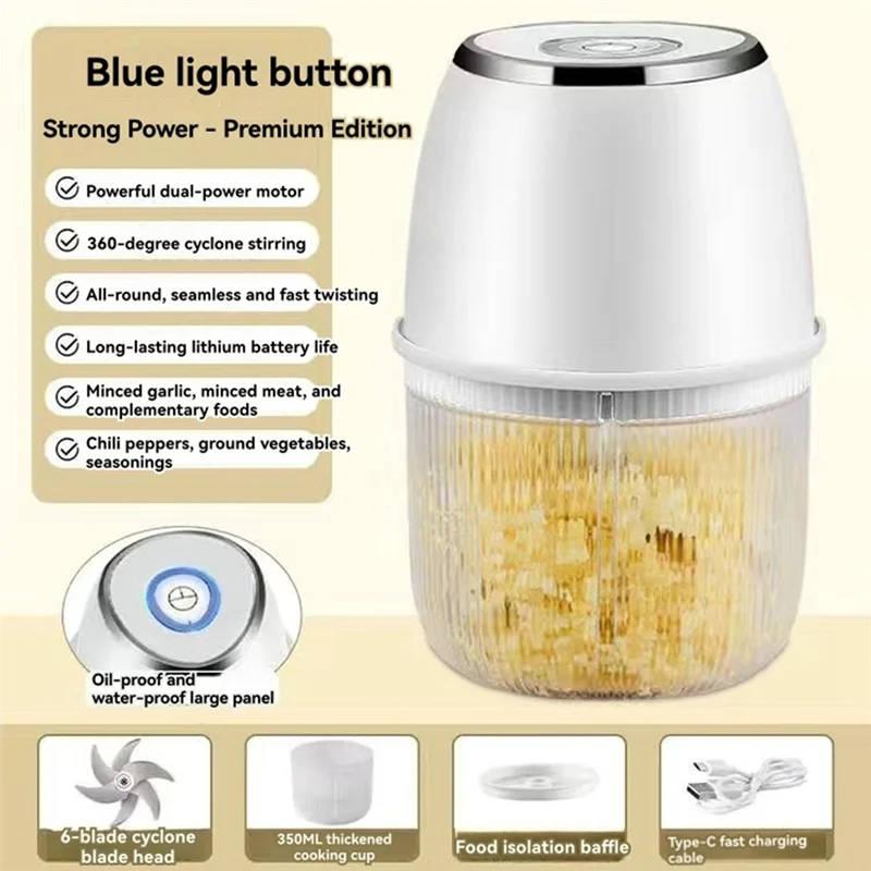 ABXH 전기 마늘 다지기 마늘 파운더 마늘 다지기 마늘 분쇄기 가정용 블렌더 B