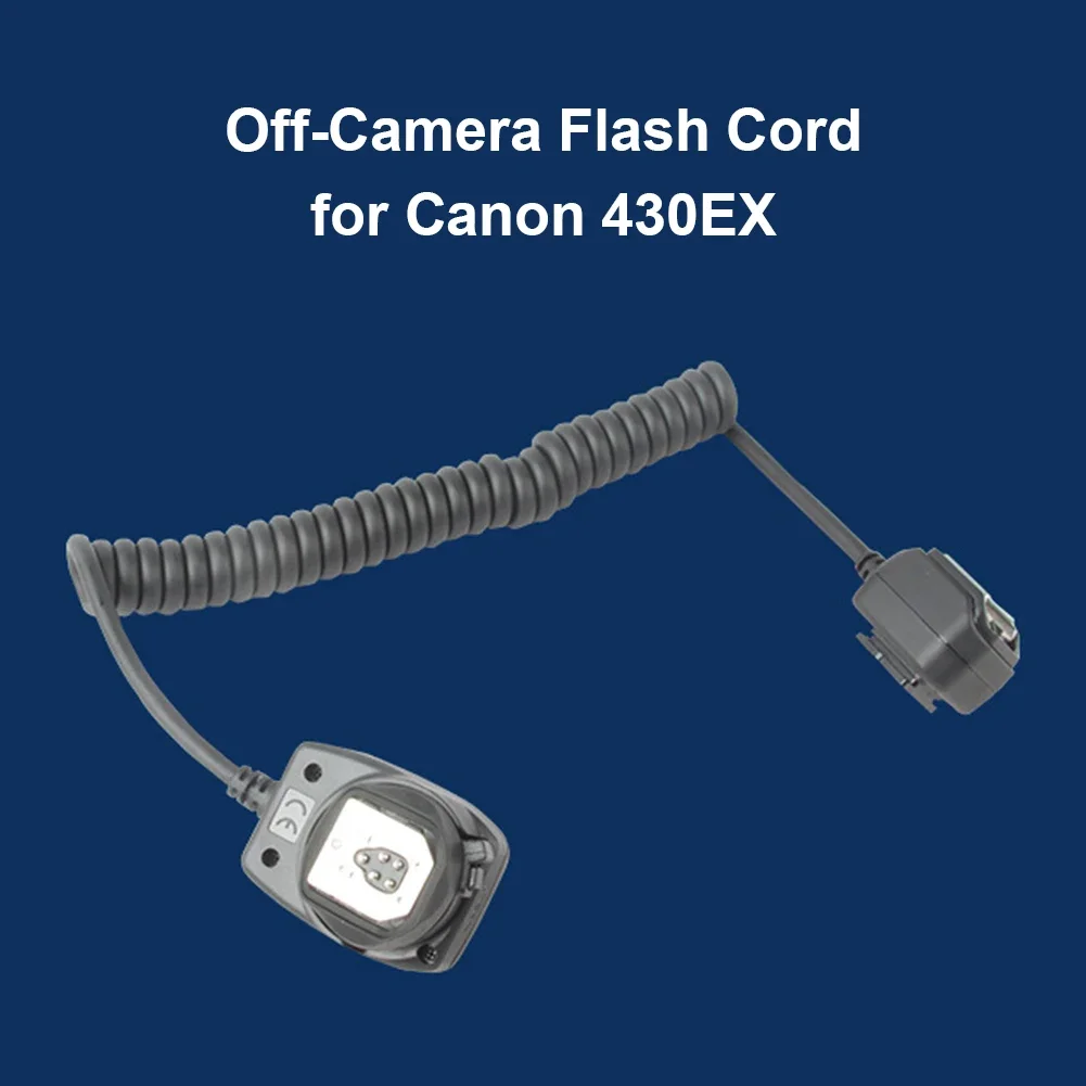 Off-Camera Flash Sync Extension Hot Shoe Sync Remote Focus Cord Camera Extension Cord Cable for Canon 580EX