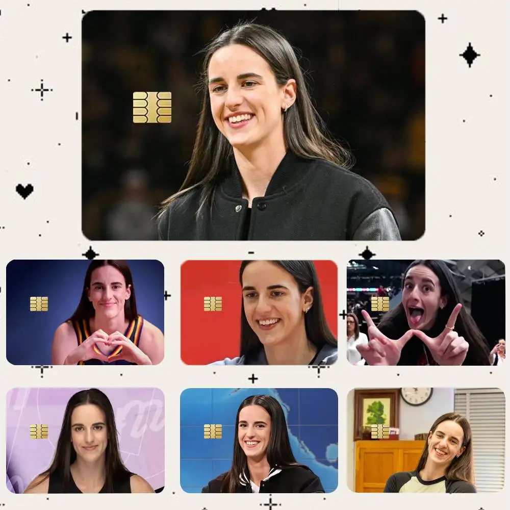 

C-Caitlin Clark HD Waterproof Card Skins Protective Stickers for Credit Bank Game Cards