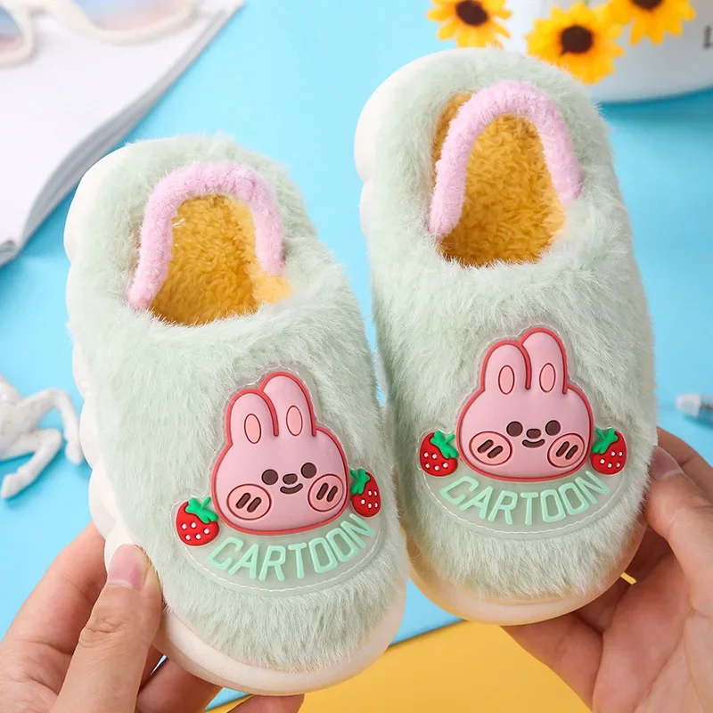 Pantuflas Kid Slippers Winter New Comfort Home Gril Boy Shoe Indoor Anti-skid Cotton Shoe Cartoon Cute Girl Shoe Slippers Woman