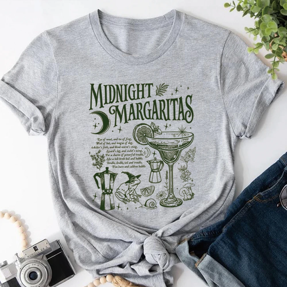 Midnight Margaritas T-Shirt, Salt Rosemary Lavender Love T-Shirt, Witchy Tee, Halloween-Shirts, Retro-Grafik, kurze Ärmel, Tops, T-Shirts – Detail 14