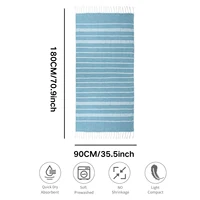 Cotton Turkish Beach Towel 90*180CM Sauna Spa Gym Sports Fitness Fringed Bath Towel Kitchen Soft Absorbent Quick Drying Towels 2