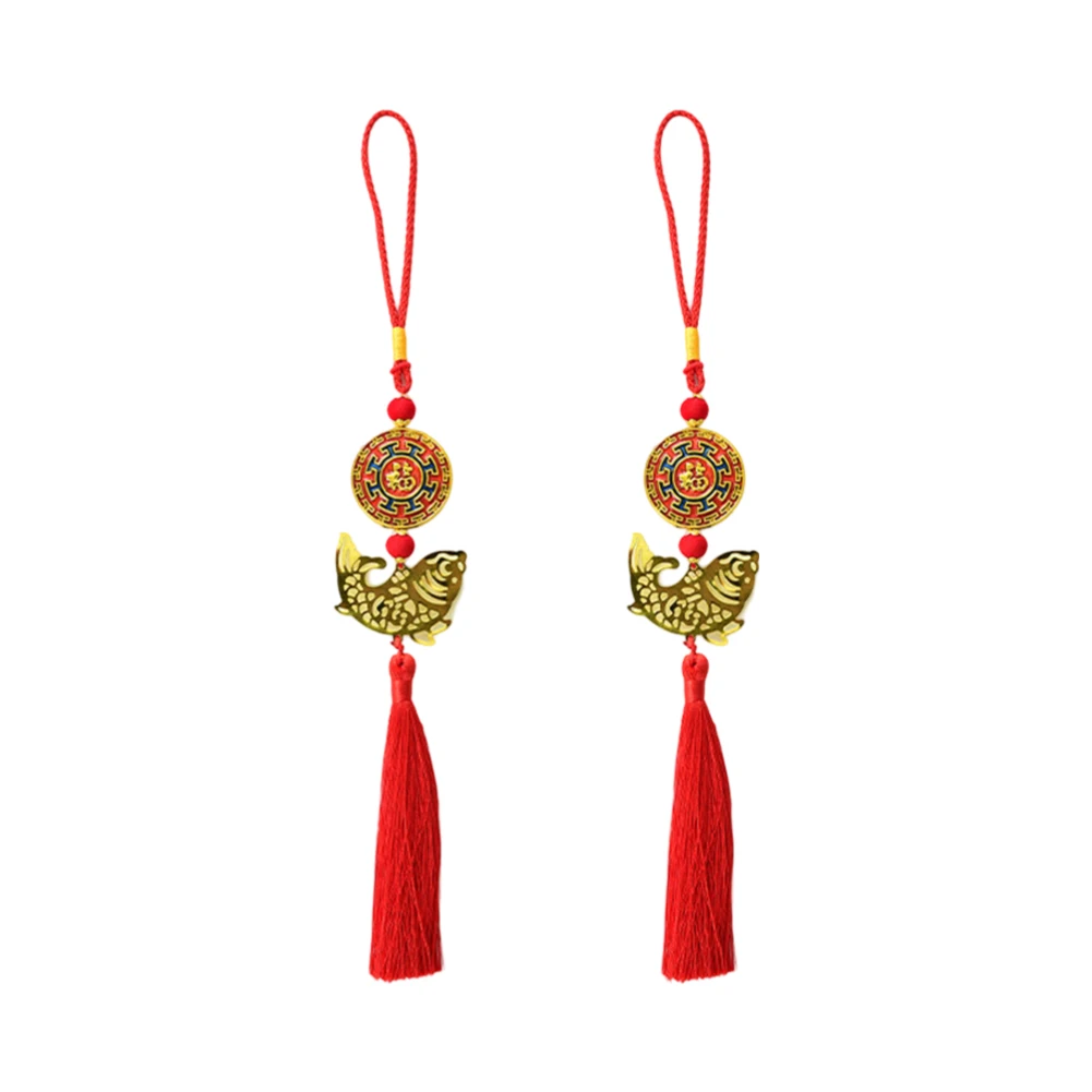 Tassel Embellished Iron Ornaments for a Memorable New Year\\\'s Celebration at Home or Office Comes in a Set of 4