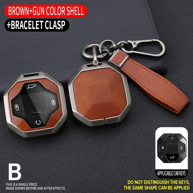 

Chery Jetour Traveller T2 Turn Fur Keychain for Alloy Leather Car Keys Accessories Key Holder Case Interior Automobiles Parts