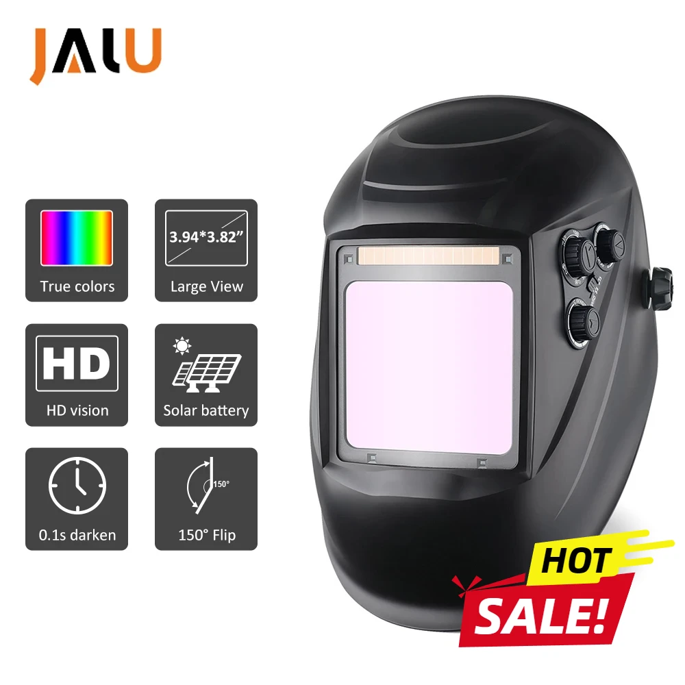 Welding Mask 1/1/1/1 Auto Darkening Welding Helmet 100x97mm Large View TRUE Color 4 Sensors for MIG MAG MMA Welder Machine