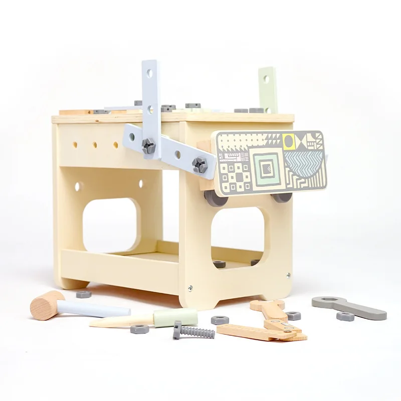 

Role play Wood tool toy workbench for kids