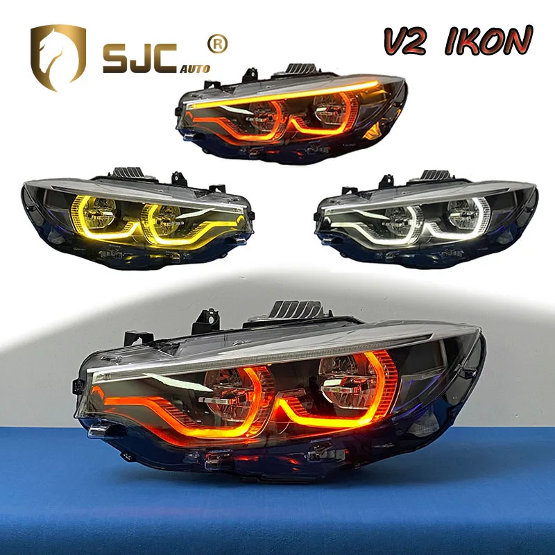 Auto Lighting System For BMW 4 Series F32 F36 F82 M3 F80 Headlight DRL White + CSL Yellow + Devil Red Daytime Running Lamps