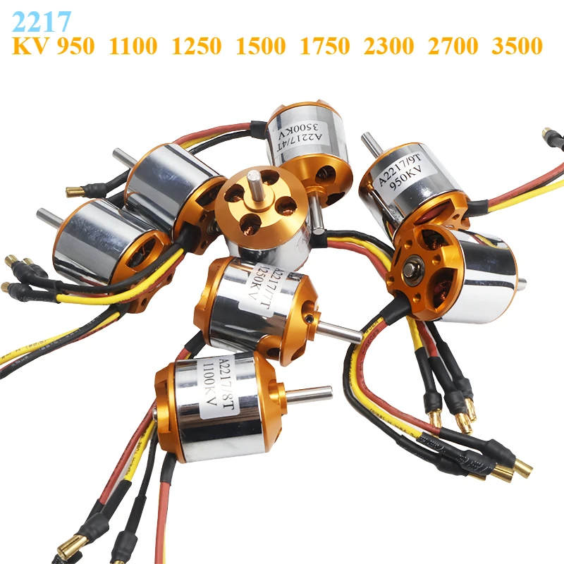 

DIY XXD A2217 2217 950KV 1250KV 1500KV 2300KV Outrunner Brushless Motor for RC Aircraft Plane Quadrocopter Multi-copter Expand