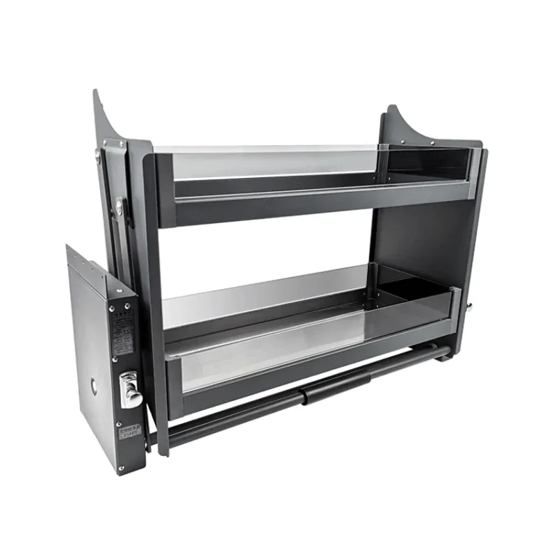 Kitchen hanging cabinet lift seasoning pull basket pull-down cabinet